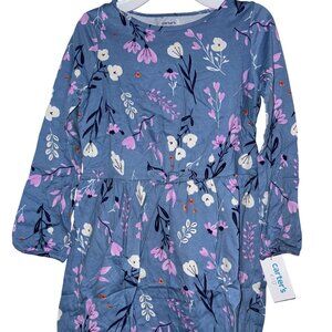 Carters Infant Floral Dress & Bloomer Set Blue Pink Size 8